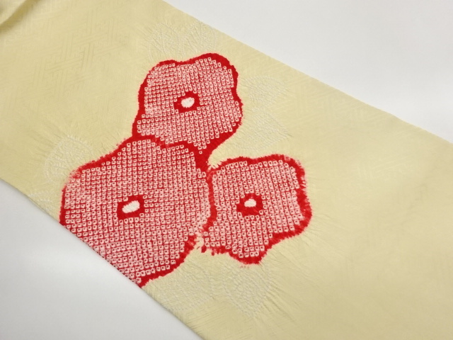 JAPANESE NAGOYA OBI / SHIBORI / CAMELLIA